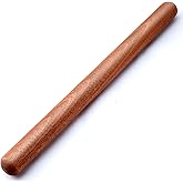 AISOSO French Rolling Pin for Baking,17.7 Inches Wooden Dough Roller,Brown | Thickened Classic Kitchen Utensil, Great for Fondant, Pizza, Pie Crust, Cookie &amp; Pastry Making For Home Baking Use