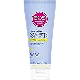 eos Travel Vanilla Cashmere Body Wash- Mini Size, Toiletries, 2.5 fl oz | Made with Cocoa Seed Butter, Sunflower Seed Oil, &amp; Vitamin E, 100% Vegan &amp; Cruelty-Free, Gentle Cleansing &amp; pH-Balanced