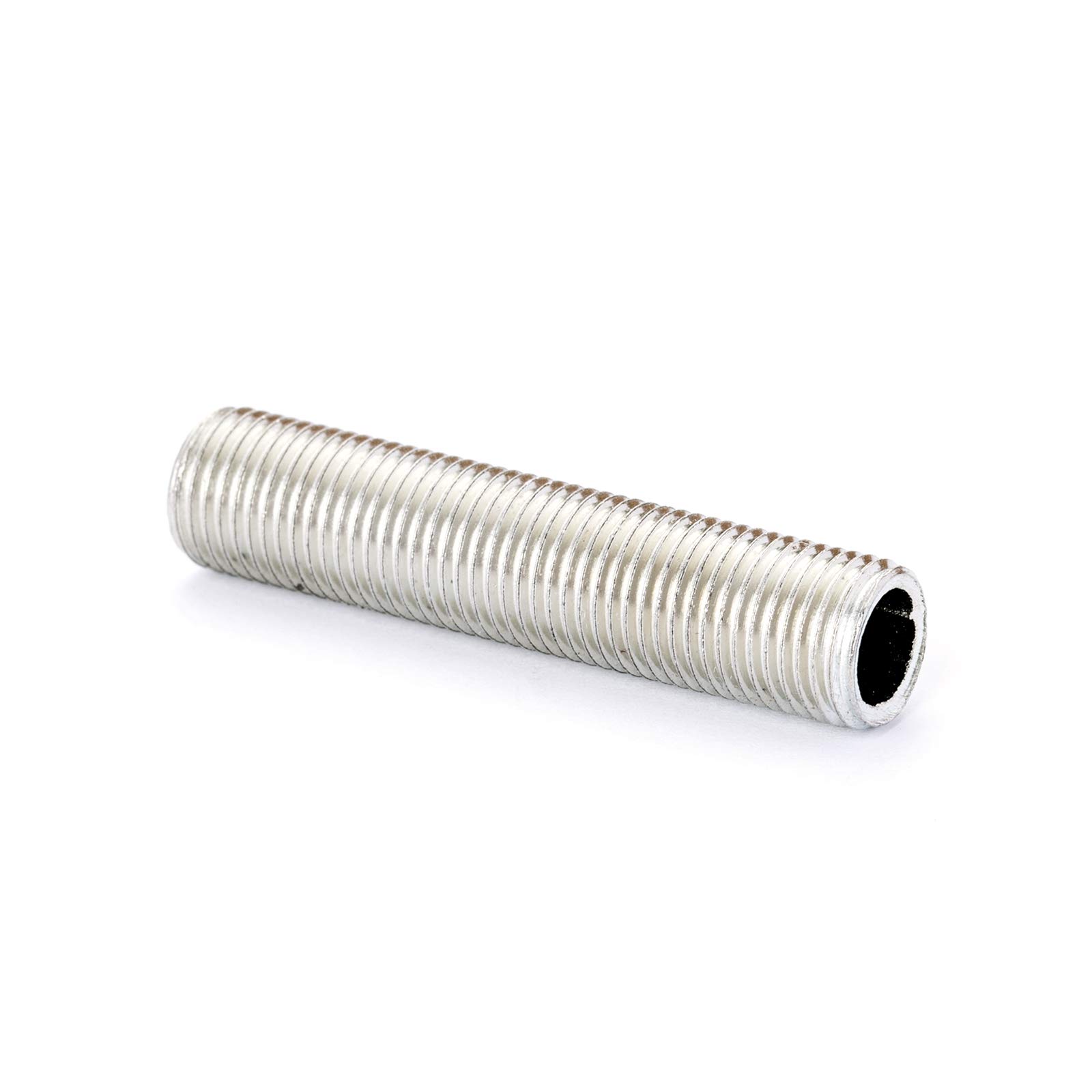 Threaded Pipe M10x1 10x Iron Tube Lamp Tube Galvanised Pack of 10 (40 mm)