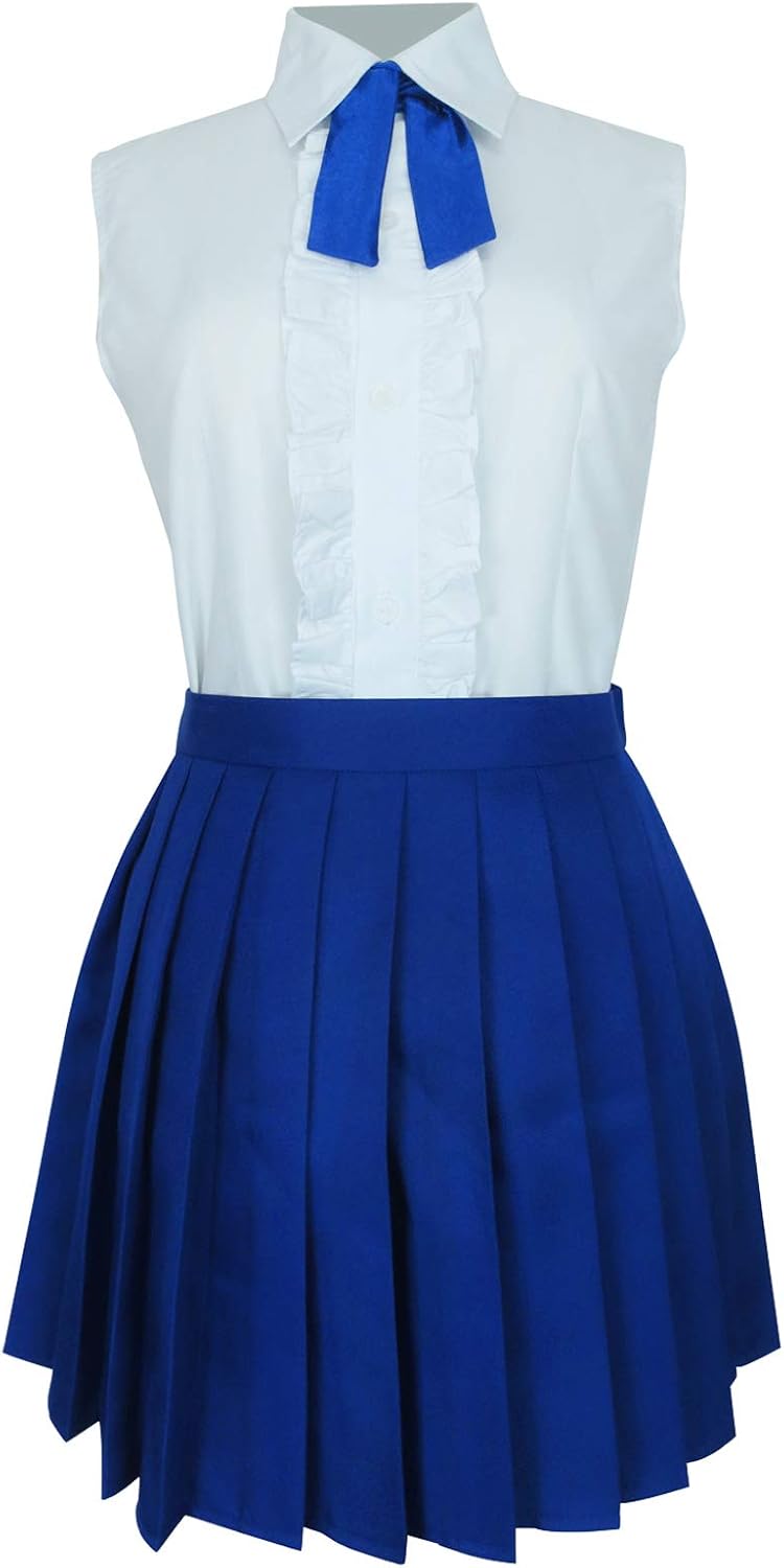white blue outfit