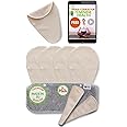 Cloth Panty Liners Thong; 7-Pack (Small) Mini Organic Cotton Reusable Panty Liners for Women Made in EU; Feminine Daily Tanga Panty Liners Washable for Women; Sanitary Reusable Liners, NOT for Period