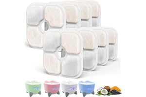 SAMANIJA 8-Pack Cat Water Fountain Filters, Compatilble With Cat it Pixi Cat Pet Fountain Filter Replacement 3 Triple Filtration System