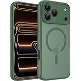 MYY Magnetic for iPhone 17 Pro Case, Upgraded [Full Camera Protection] [Compatible with Magsafe] [Translucent Matte] Military-Grade Drop Shockproof Protective Phone Cover 6.3 Inch, Matte Green