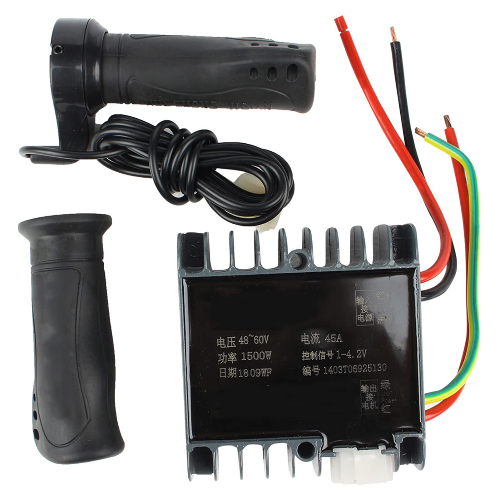 Demeras 4860v Bike Motor Kit 14x12x10 48-60v 1500w Motor Brushed Controller Box for Electric Scooter Tricycle