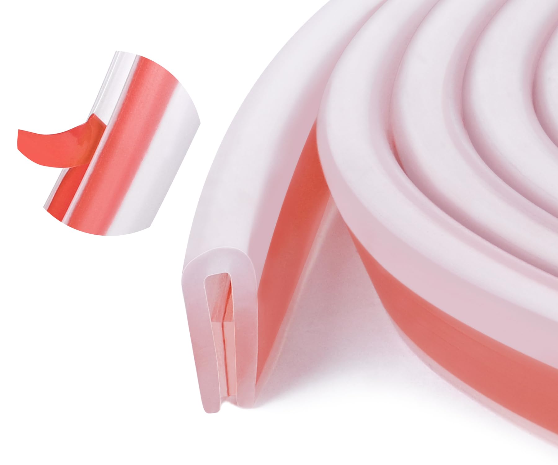 Photo 1 of Rubber Edge Trim U Channel Edge Trim Sheet Metal Guard Protector, Self-Adhesive Seal Strip for Panels, Car Doors, Steel Plates, Hatches, Table Corners, Fit 1/16"(1.6mm), 10Ft Length (Clear)