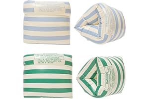 BAITEMJIA Arm Floaties for Kids and Adults - Vintage Striped Pool Arm Floats Arm Bands Inflatable Swim Floaties PVC Arm Floaty for Kids 3-5-6-12 Years