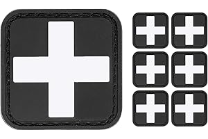 LIVANS Medic Red Cross Patch, First Aid Morable Patch Perfect for Tactical IFAK, EMT Trauma Pouch 1.5-Inch 3D High Relief Pat