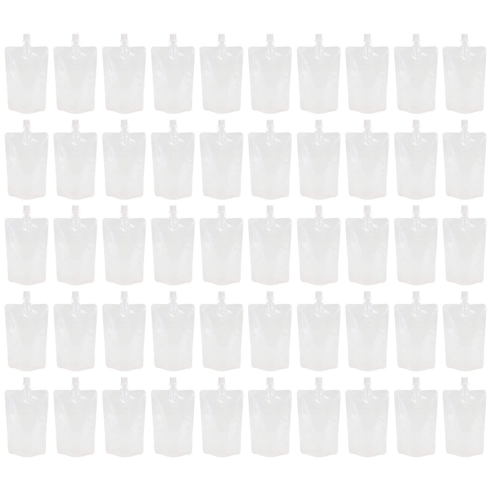 Cabilock 50pcs Plastic Liquor Pouch Drinks Flasks Juice Bags Pouches Reusable Drink Bags for Cold Hot Drinks 300ml