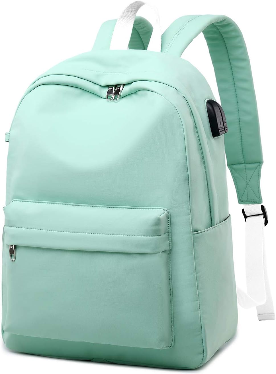 Canvas Travel Laptop Backpacks Womens College Backpack School Bag 15 inch USB Daypack Outdoor With Trolley Case Slot