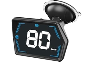 Moman Car HUD Digital Speedometer Head Up Display MPH KM/H Compass Direction USB Cable Plug & Play Over Speed Alert for All Vehicle