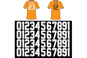 44 Pieces 8 Inch Iron on Transfers Numbers T-Shirt Heat Transfer 0 to 9 Jersey Number for Sports T-Shirt Jersey (44 Pcs White