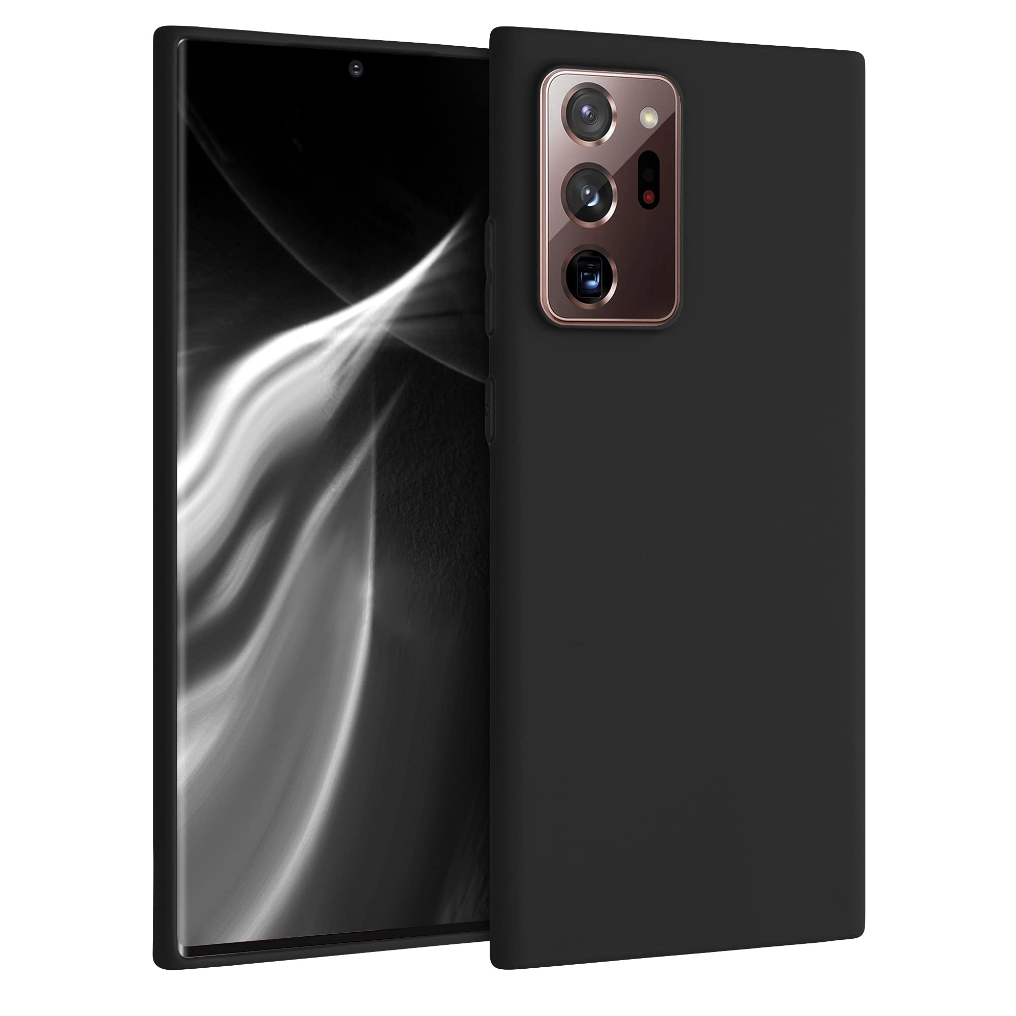 kwmobile Case for Samsung Galaxy Note 20 Ultra Case - Soft Cover - Shockproof TPU Material - Wireless Charging - Black Matte