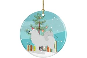 CAROLINE'S TREASURES Samoyed Merry Christmas Tree Ceramic Ornament