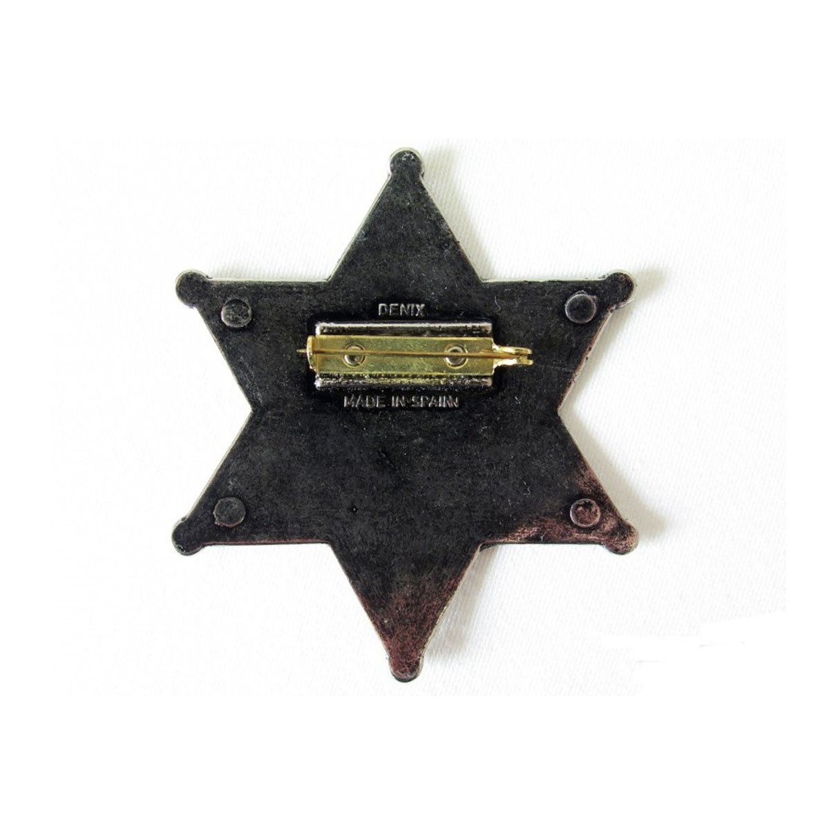 Denix Badge Shérif Old West – Étoile De Shérif Western En Zinc Vieilli – Réplique Authentique