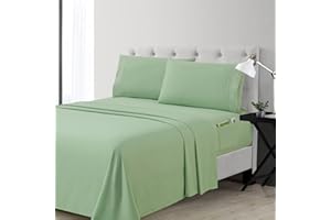 Briarwood Home Queen Sheet Set - Ultra Soft Double Brushed Microfiber - Shrink & Fade Resistant - Deep Pockets - Breathable Cooling Comfort with Handy Side Pockets (Queen/Sage Green)