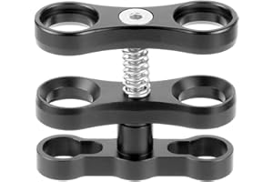 1 Inch Ball Clamp Aluminum Alloy for Underwater Light Arm Tray Scuba Diving Photography Camera Mounting Voogoo