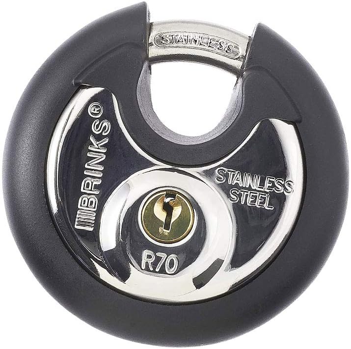 Brinks 673-70001 Commercial Discus Lock with Stainless Steel Shackle - Padlocks - 