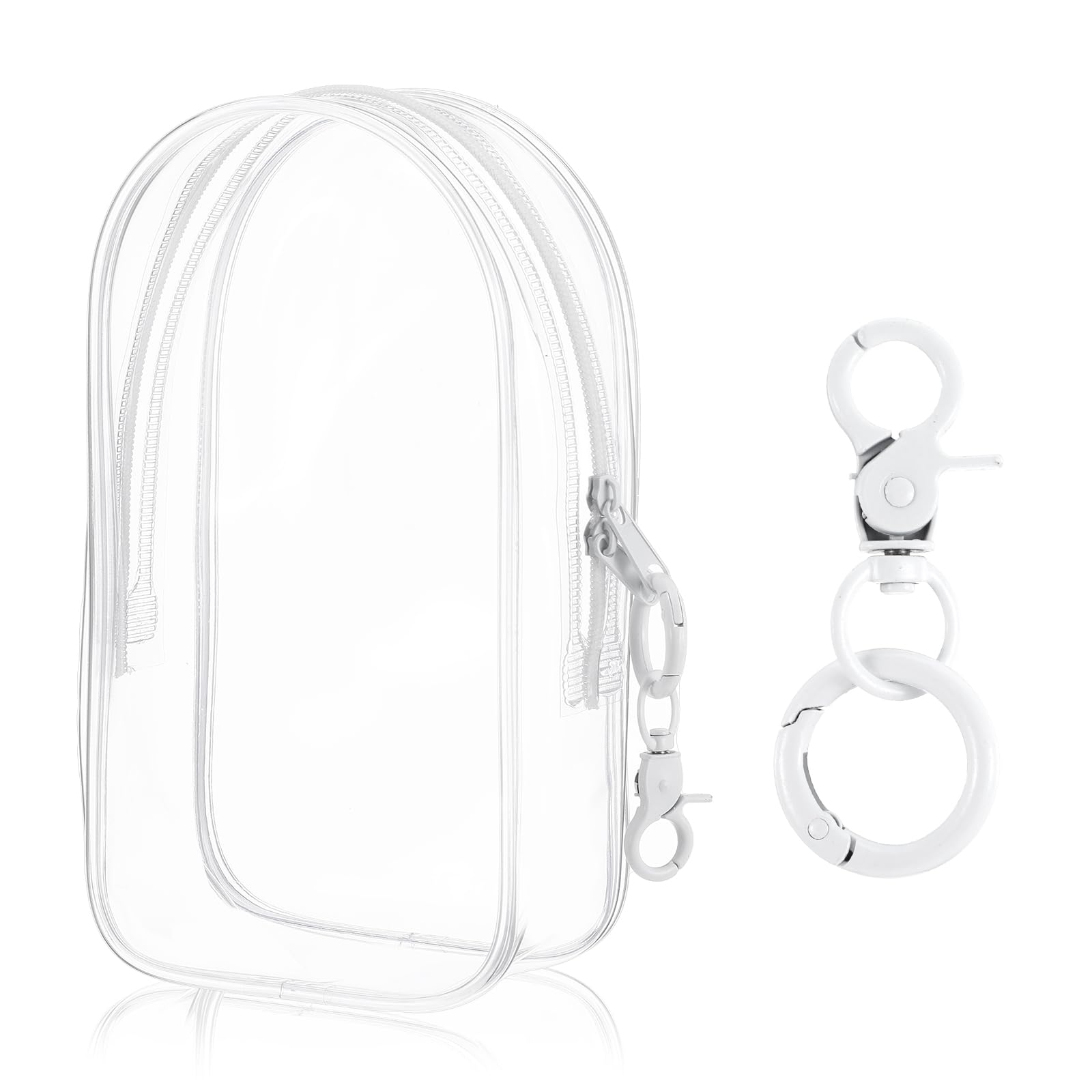 Photo 1 of Telooco Clear Figure Display Bag with Keychain 7.4"x4.2" Clear Figure Display Bag Pouchette Keychain for Blind Boxes, Mini Figures and Collectibles