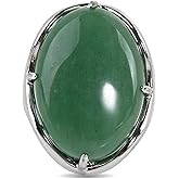 xinpeng Natural Stone Rings Precious Oval Shaped Gemstone Jewelry For Women Anniversary Birthday Wedding Gift