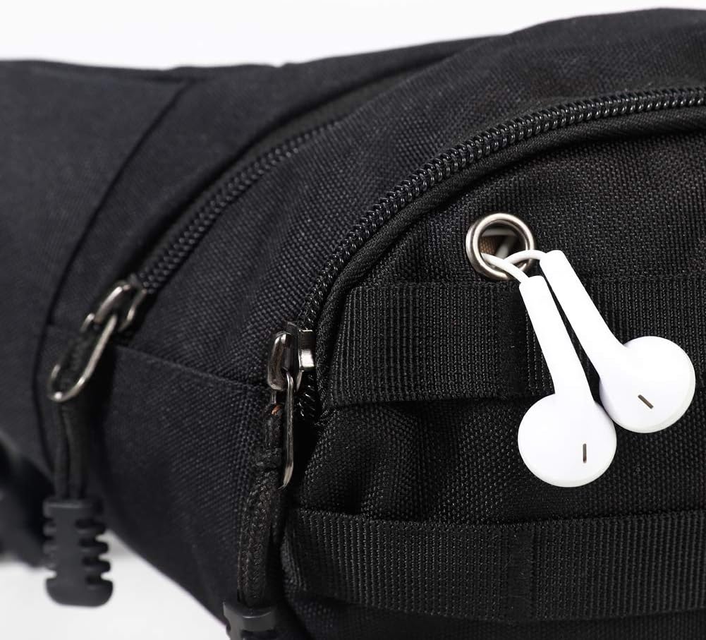 DAITET Fanny Pack for Men, Women, Kids, Outdoors, Workout Waist Bag Adjustable Belt, Waterproof Travel Bag, Running Bag fit for iPhone Samsung (Black) : Sports & Outdoors