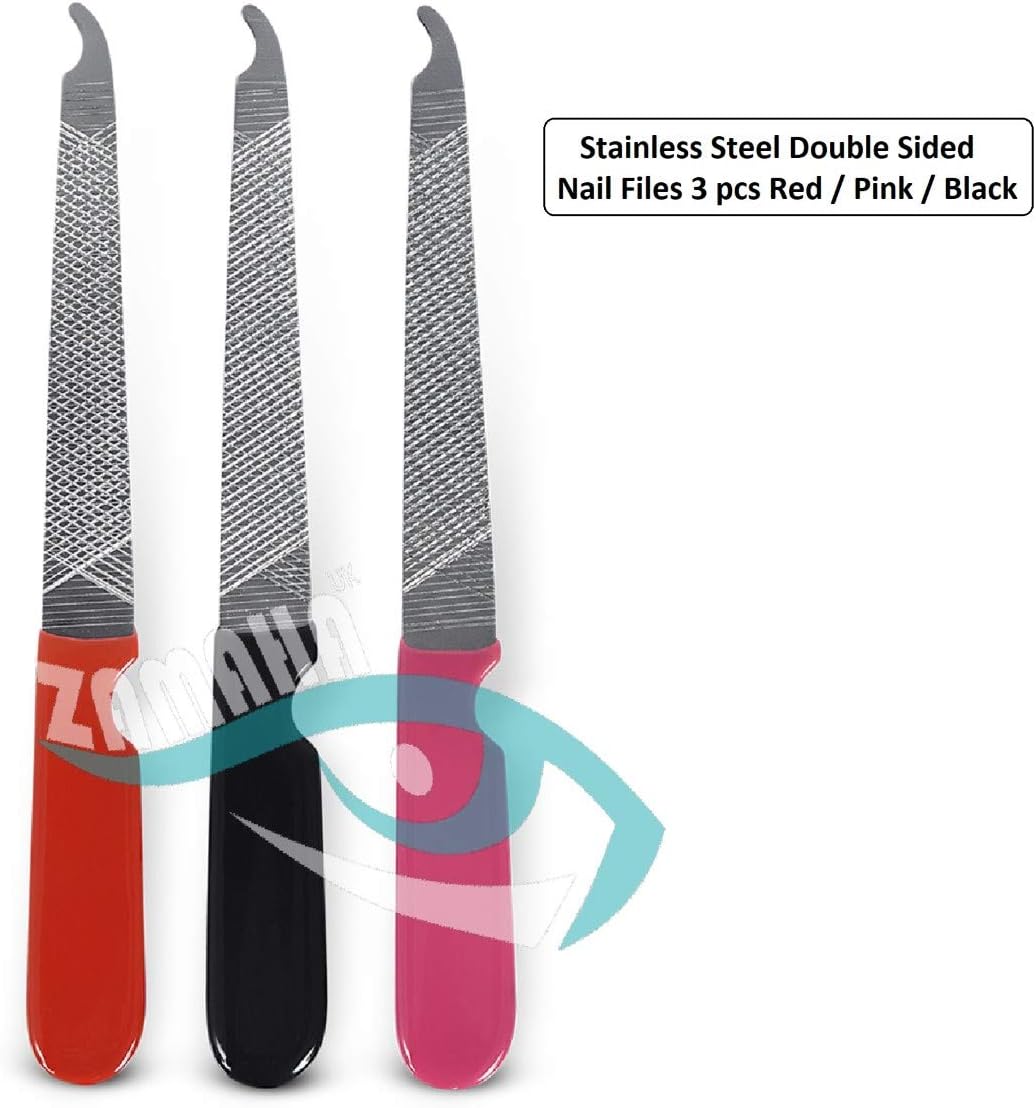 ZAMAHA UK® 3 Pcs Stainless Steel Metal Nail Files - Image 3