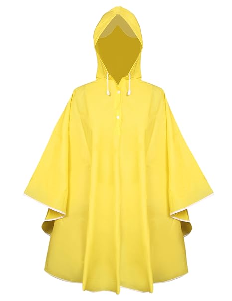 Aibrou Damen Transparent Eva Wasserdicht Motorad Poncho Regenjacke