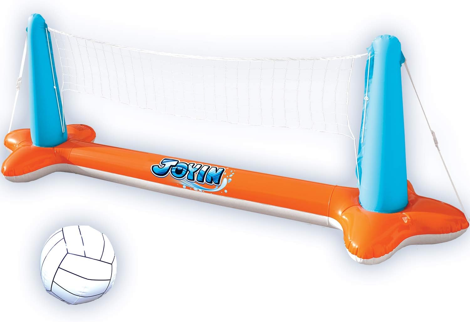 Inflatable Pool Float Set Volleyball Net & Basketball Hoops; Balls Included for Kids and Adults Swimming Game Toy, Floating, Summer Floaties, Volleyball Court (105”x28”x35”)|Basketball (27”x23”x27”).: Sports & Outdoors
