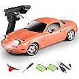 Actualia LDRC 1804 RC Drift Car with Gyro & LED Lights, 1/18 Scale 2.4GHz RWD Full Proportional Remote Control Drifting Sport Car for Adult Gift (2 Battery)