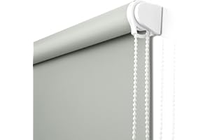 NUTRO CHILL Blackout Roller Blinds, Window Shades Blackout with Thermal Insulated, UV Protection Fabric Window Shades for Home and Office, Easy to Install（27" W x 68" L, Light Grey）
