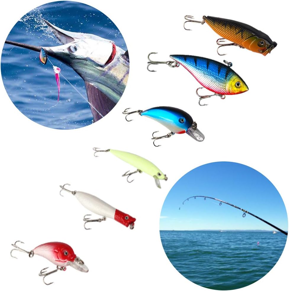 Forlovv Fishing Lures Kit Set, Fishing Artificial Bait Spinnerbaits, Plastic Worms Lures, More Fishing Gear Lures Kit Set, Salt Water Fishing Lure Tackle, Soft Fishing Lures Topwater Lures : Sports & Outdoors
