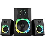 OROW Bluetooth Computer Speakers,18W PC Speakers with Subwoofer,Gaming Speakers with Bass,Support SD&USB Play, 2.1 Multimedia