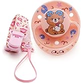 ScribbleHourglass Cute Adult Size Pacifier: Big Shield Paci for Anxiety with Paci Clips Cute Aries