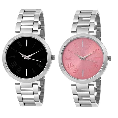 A Square Super Quality Premium Analog Watches Combo Set for Women Pack of - 2 JL-B-P
