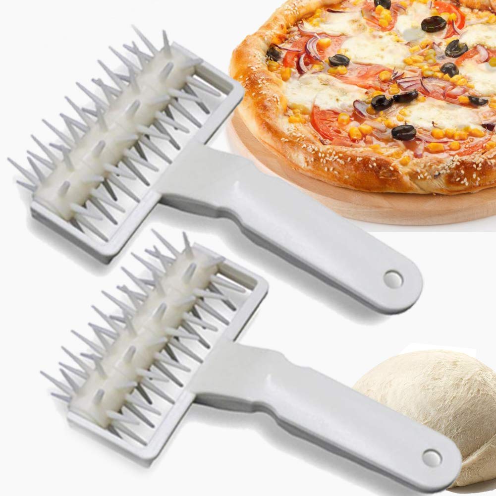 WENTS Dough Docker Pastry Roller pizza making Spike Roller Wheel DIY Bread Pie Pizza Pasta Pastry Hole Maker For Home Kitchen 2PCS