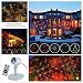 Christmas Projector Lights Green & Red Laser Lights Laser Show Star Light Shower RF Wireless Remote 6 Patterns IP44 Waterproof for Xmas Garden Decorations, Silver primary