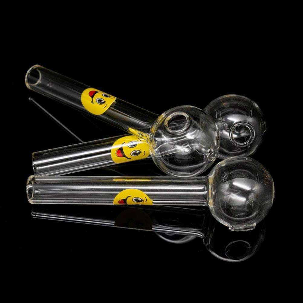 xuzhao25 Handmade Oil Glass Smile Style 4 Inch 3pcs