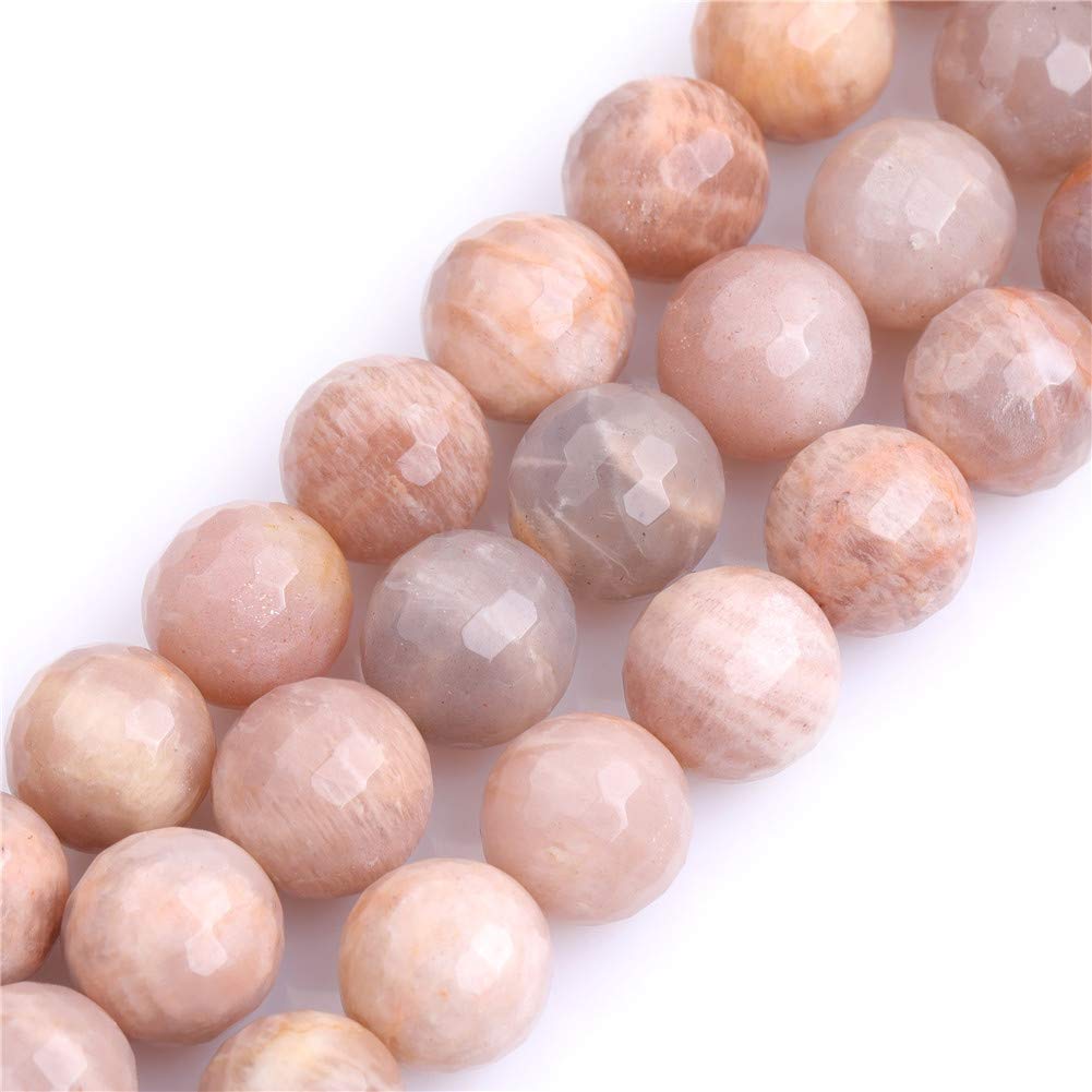 SHGbeads 12mm Sun Stone Semi Precious Gemstone Round Faceted Loose Beads for Jewellery Making DIY Handmade Craft Supplies 15"