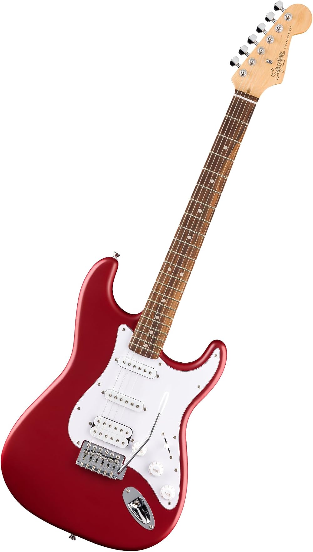 Fender Squier Debut HSS Stratocaster Laurel Fingerboard Dakota Red White