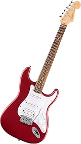 Fender Squier Debut HSS Stratocaster Laurel Fingerboard Dakota Red White