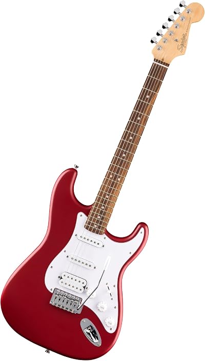 Fender Squier Debut HSS Stratocaster Laurel Fingerboard Dakota Red White
