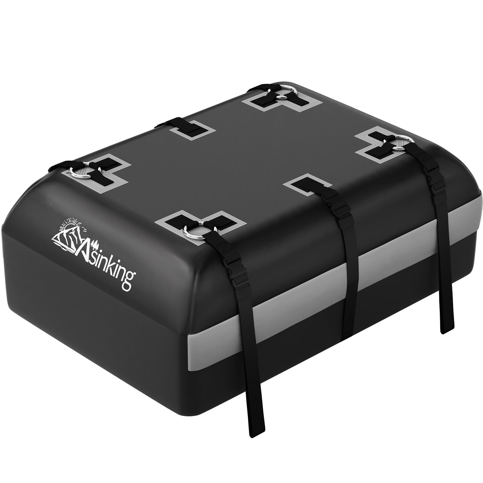 Photo 1 of Asinking Car Rooftop Cargo Carrier Bag - 100% Waterproof Heavy Duty Car Roof Luggage Carrier 21 Cubic Feet, Fits All Vehicles with/Without Roof Rack - Easy Install & Triply Reinforced for Secure Use