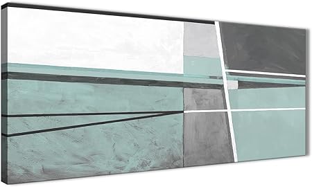 Bleu Canard Gris Peinture Salon Accessoires Images Sur Toile