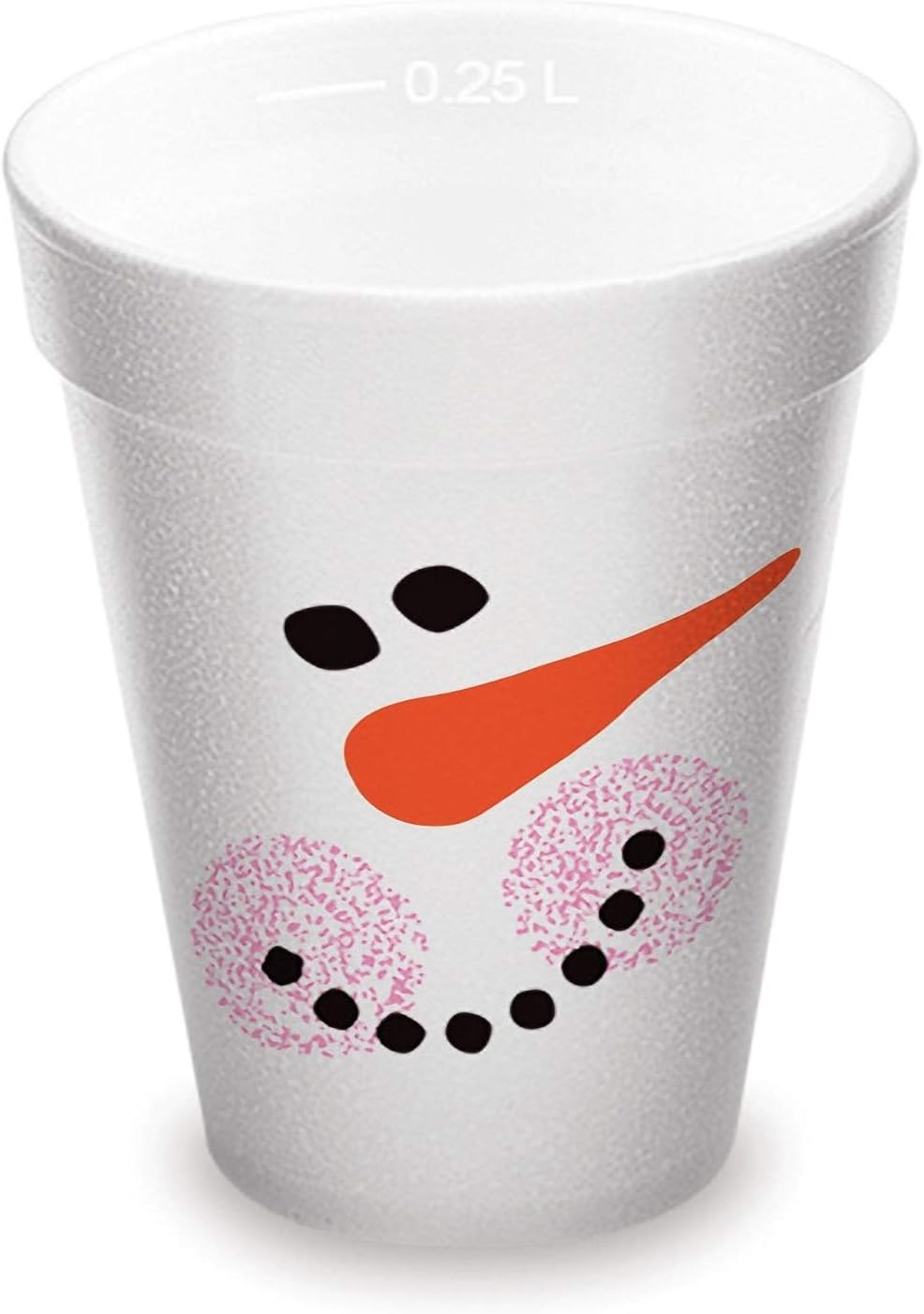 Pack of 100 Thermal Cups Mulled Wine Cups Polystyrene Cups EPS 250 ml
