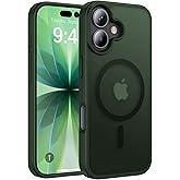 RIOBIO Magnetic for iPhone 17 Case [Compatible with MagSafe][Translucent Matte Slim] Military-Grade Shockproof Protective for iPhone 17 Phone Case, Green