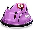 Kidzone 6V Electric Ride On Bumper Car for Kids & Toddlers 1.5-6 Years Old, DIY Sticker Baby Bumping Toy Gifts W/Remote Control, LED Lights & 360 Degree Spin, ASTM Certified