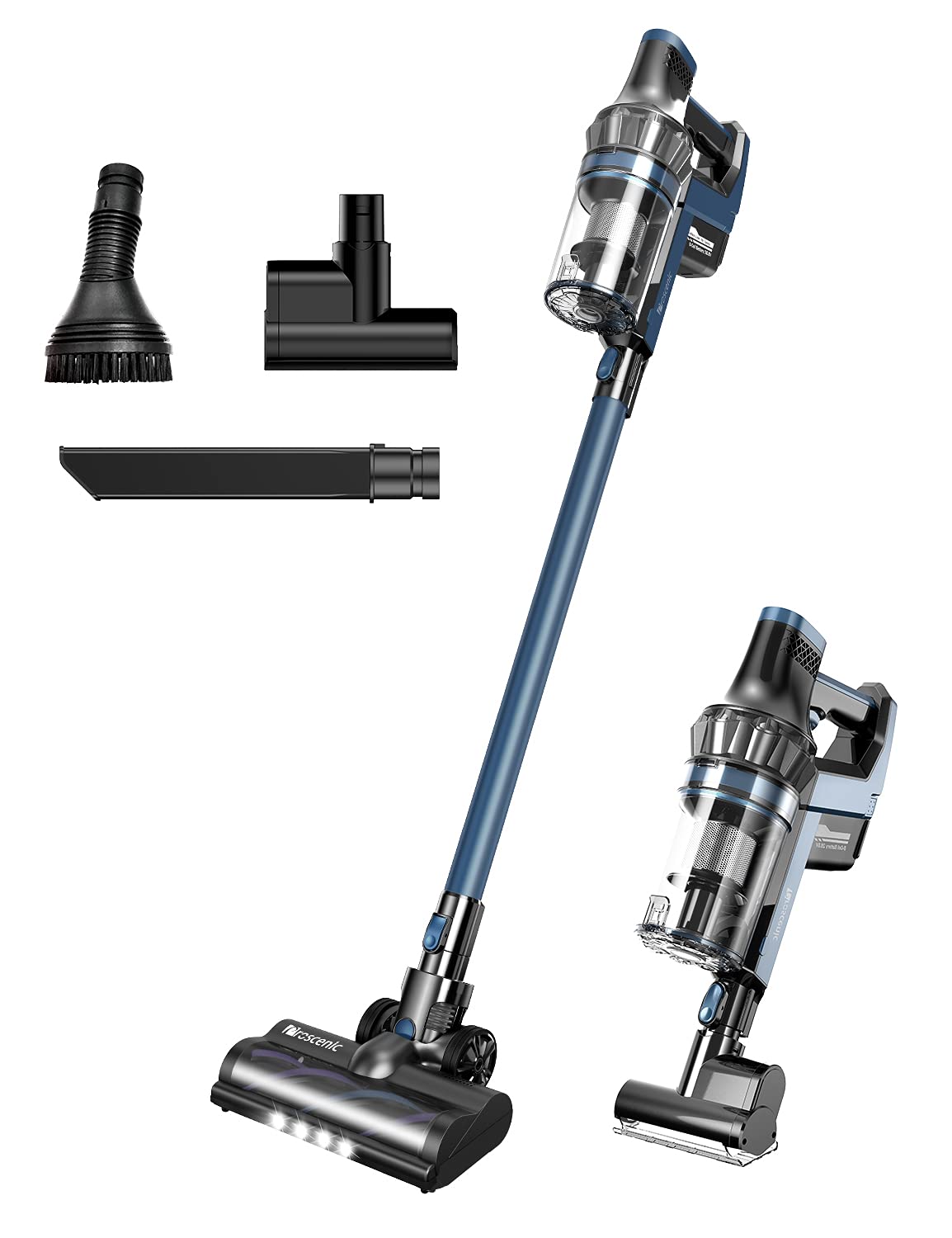 Proscenic P10 Pro Cordless Vacuum Cleaner, Anti-tangle Technology, 4 in 1 Hoover with Powerful 26 Kpa Suction, 3 Adjustable Modes, LED Touch Screen, Removable Battery, 52 mins Run Time