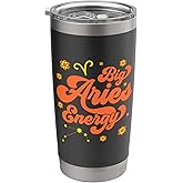 Big Aries Energy Zodiac Sign Personality Aries Stainless Steel Insulated Tumbler
