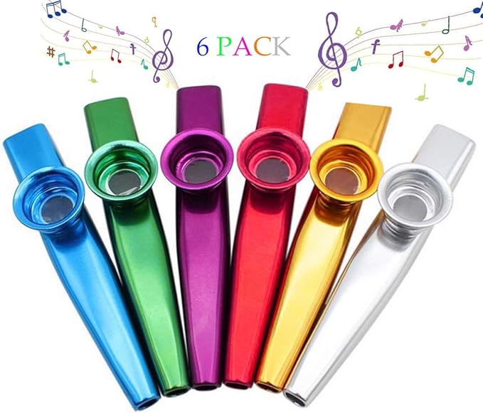 6Pcs High Quality Metal Kazoo Musical Instruments, Metal Kazoo set