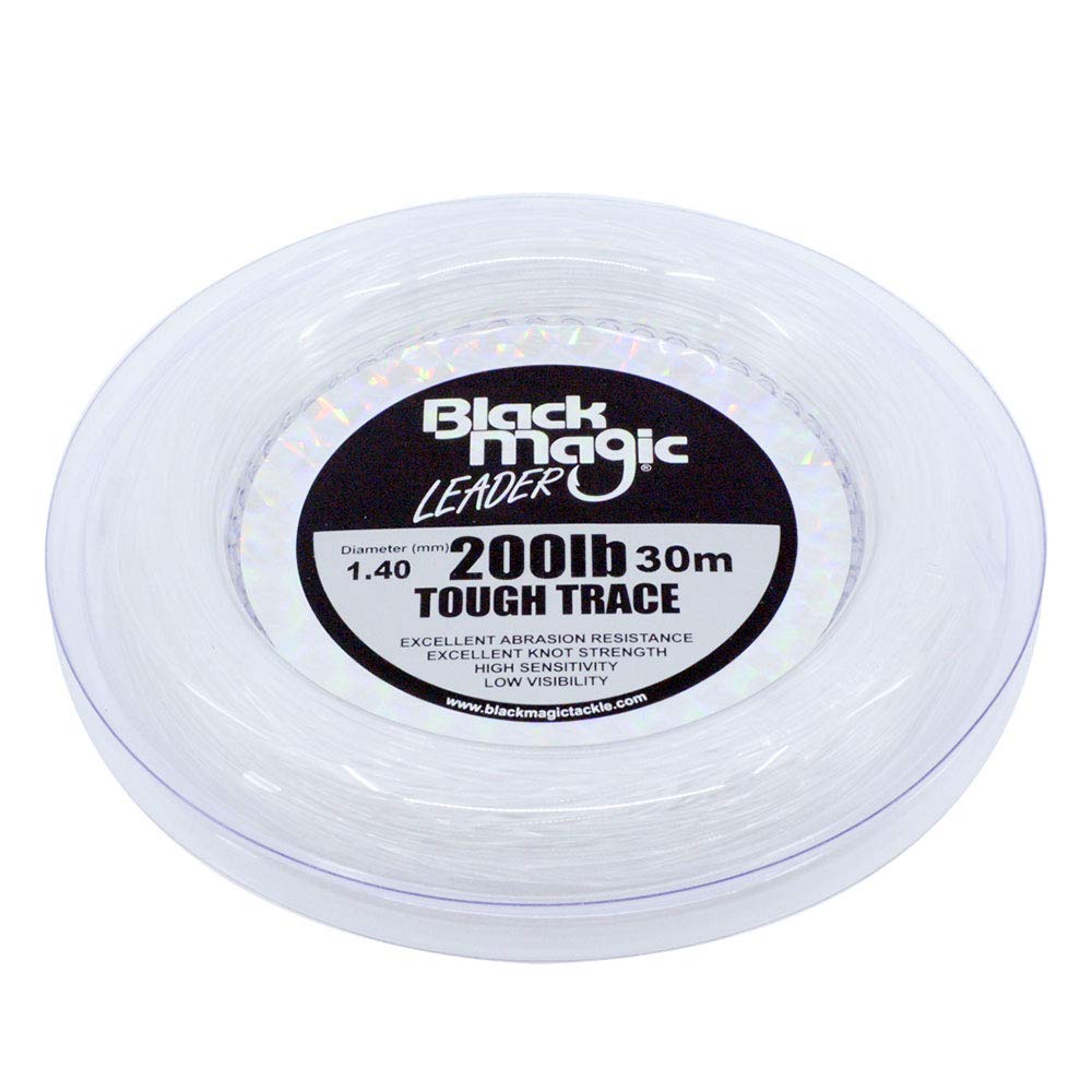 Black Magic Men Tough Trace Leader – 200lb - White, One Size
