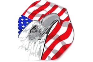 US DARTS 5 Sets (15 Flights) USA American Bald Eagle Standard Dart Flights - 75 Micron